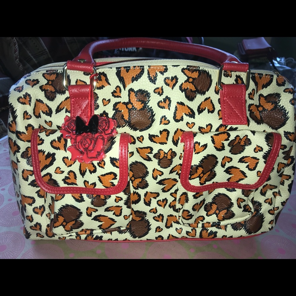 Disney Minnie Head Leopard Inspired Purse